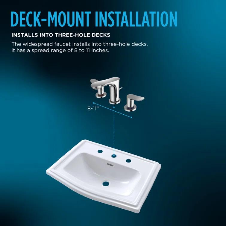 TOTO TLG01201U#CP Double Handle Bathroom Faucet with Drain Assembly