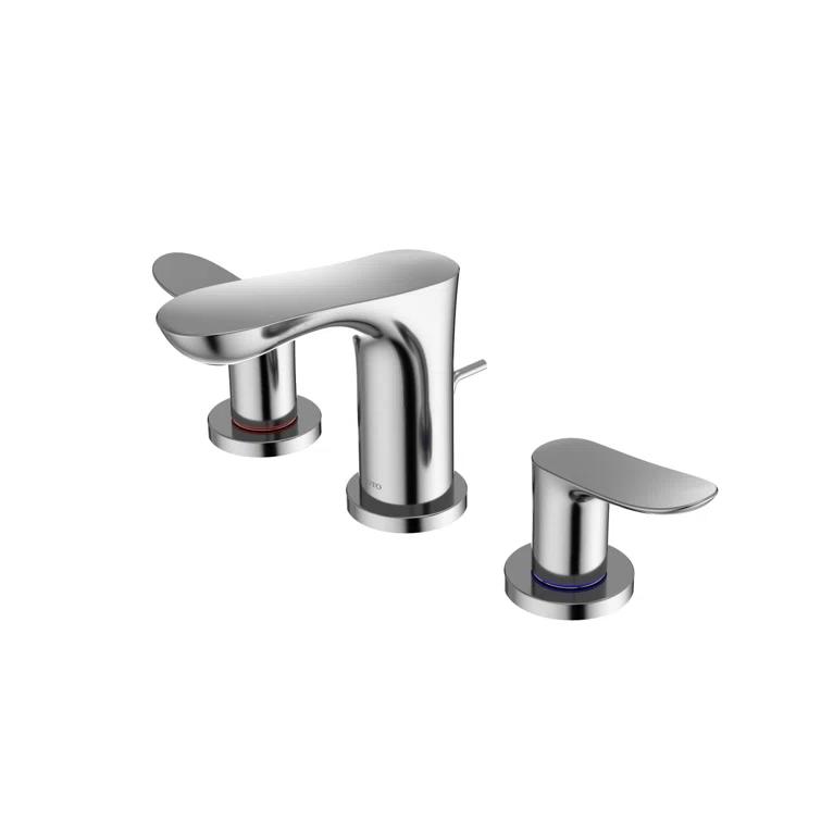TOTO TLG01201U#CP Double Handle Bathroom Faucet with Drain Assembly