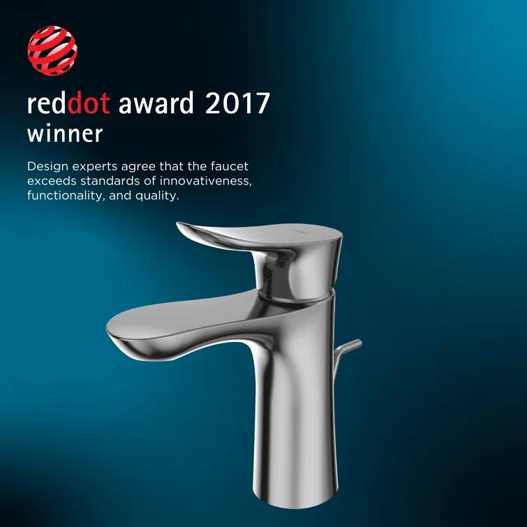 Single Hole Bathroom Faucet with Drain Assembly and Comfort Glide Technology