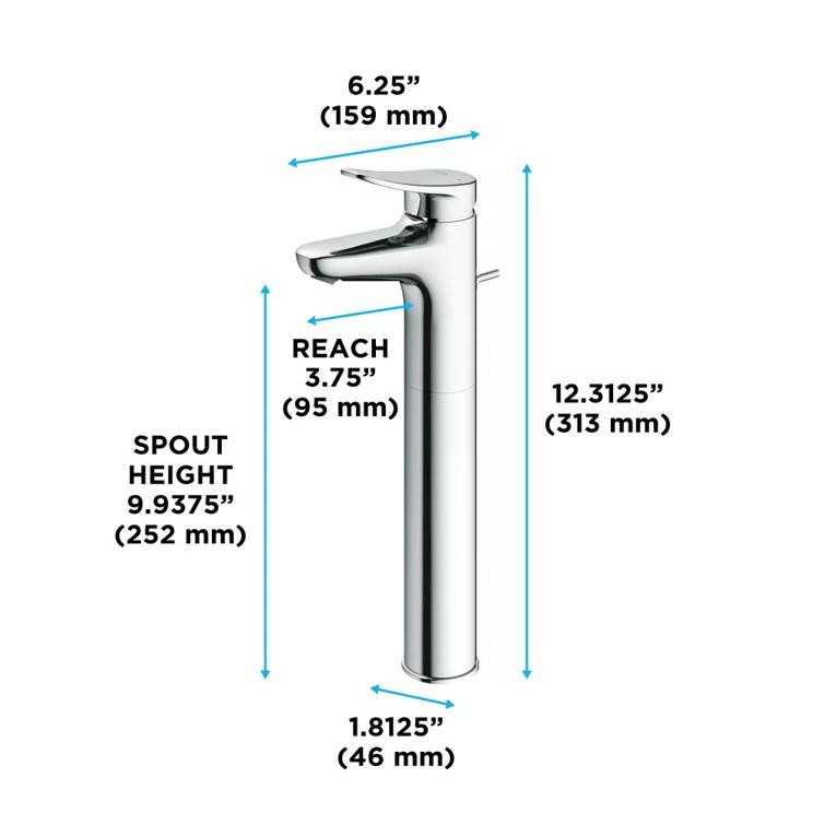 LF Vessel Sink Bathroom Faucet with Drain Assembly
