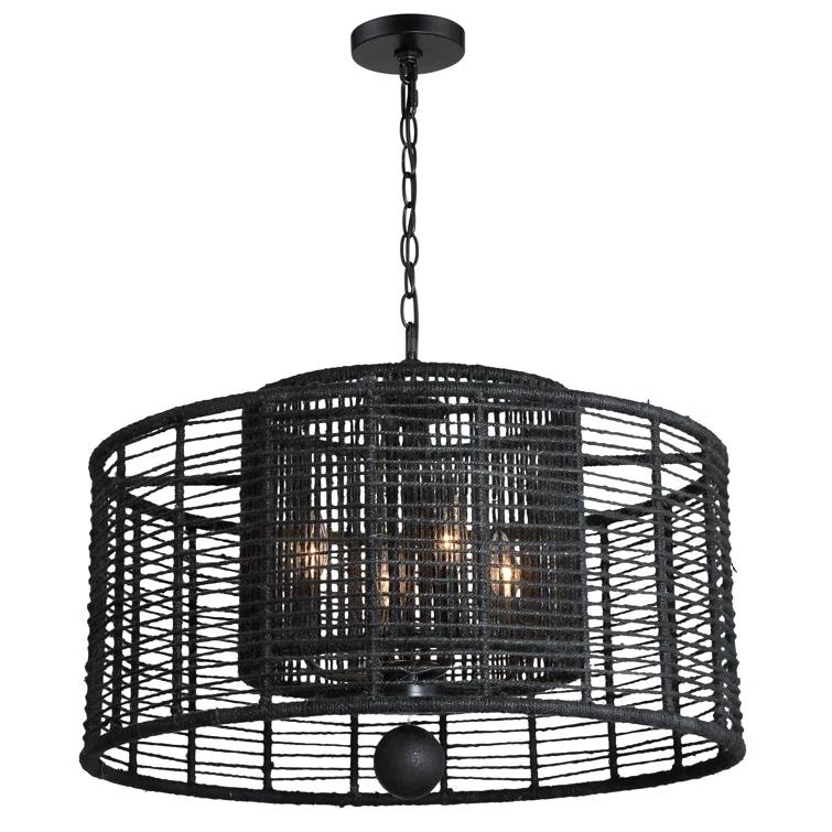 4 Light Chandelier-Matte Black Finish    -Traditional Installation Crystorama Lighting Jay-A5004-Mk