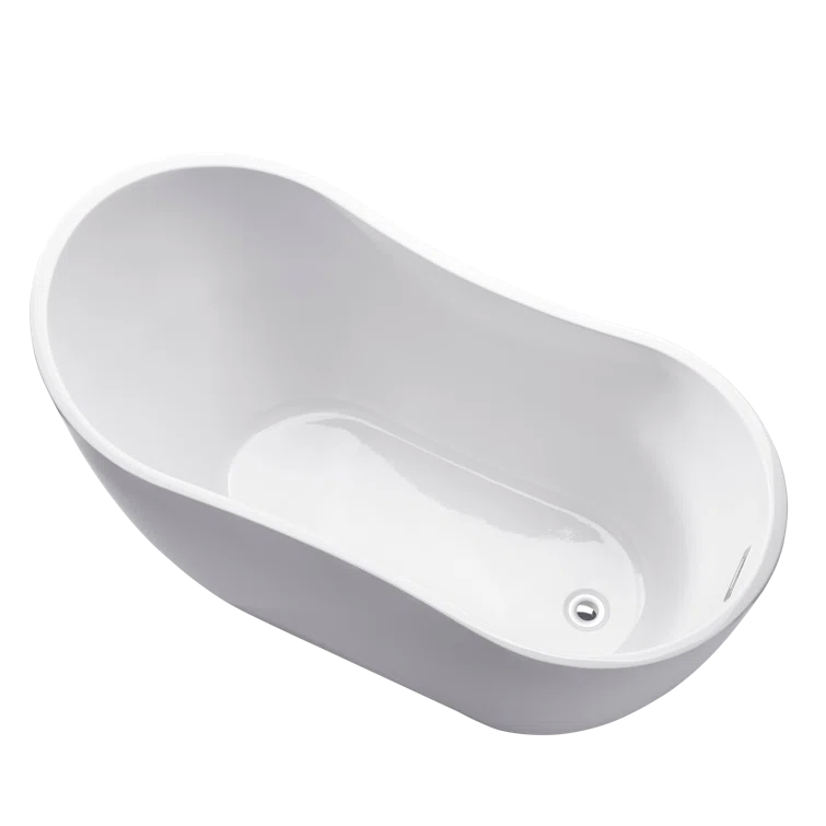 54" X 28" Freestanding Soaking Acrylic Bathtub