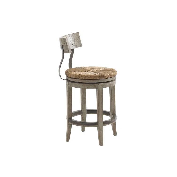 Lexington Twilight Bay Swivel Upholstered Counter Stool with Solid Wood Frame