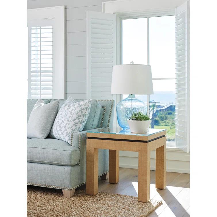 Newport Glass Top End Table
