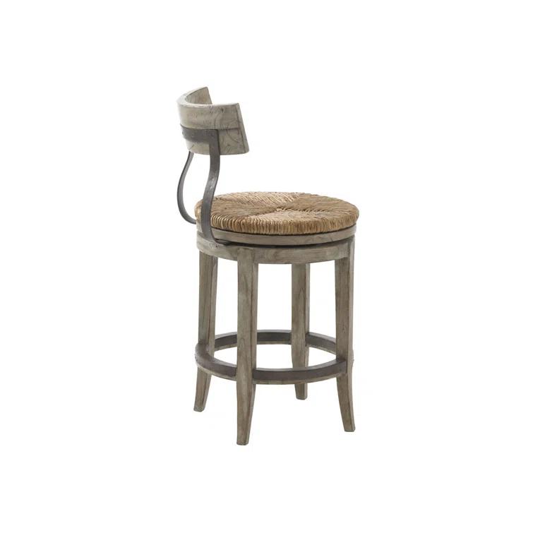 Lexington Twilight Bay Swivel Upholstered Counter Stool with Solid Wood Frame