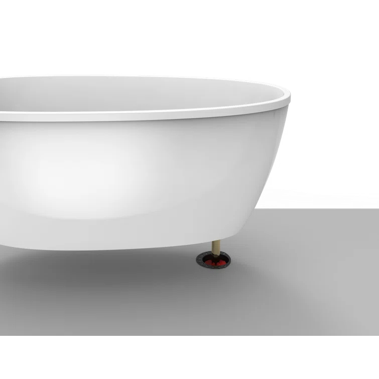 Stretto 59" x 30" Freestanding Soaking Acrylic Bathtub