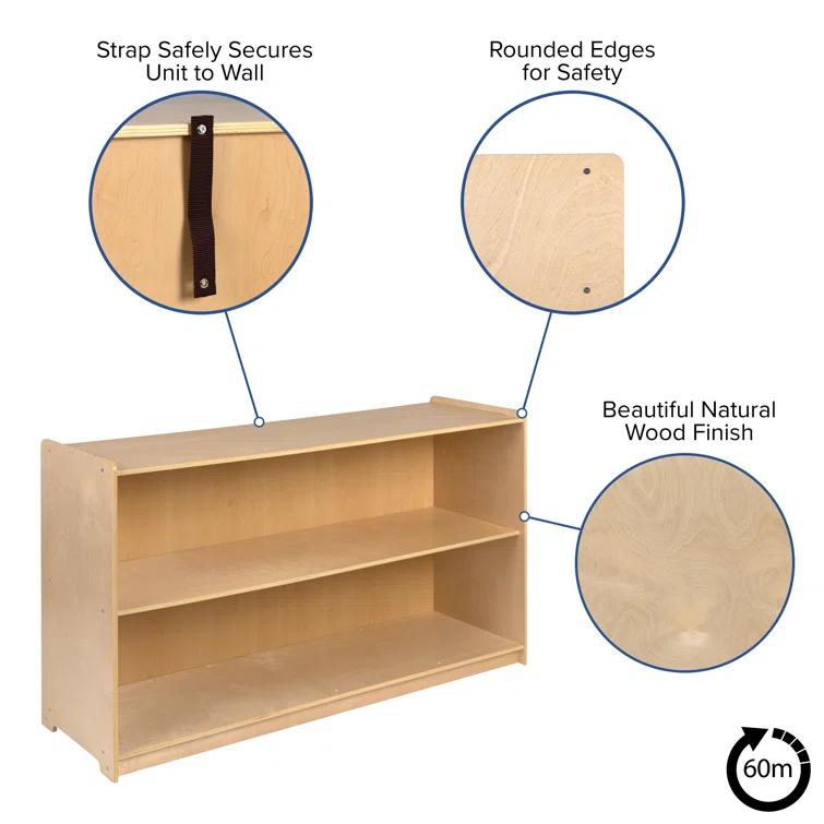 Flash Furniture Bexley Wooden School Classroom Storage Cabinet for Commercial or Home Use