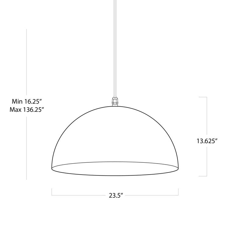 Peridot Outdoor Pendant Light by Regina Andrew - Black / Large
