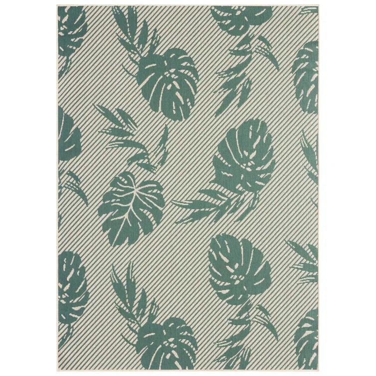 Tommy Bahama Palm Coastal Indoor/Outdoor Area Rug, Beige/Green