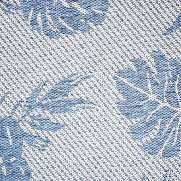 Tommy Bahama Palm Coastal Indoor/Outdoor Area Rug, Silver/Blue