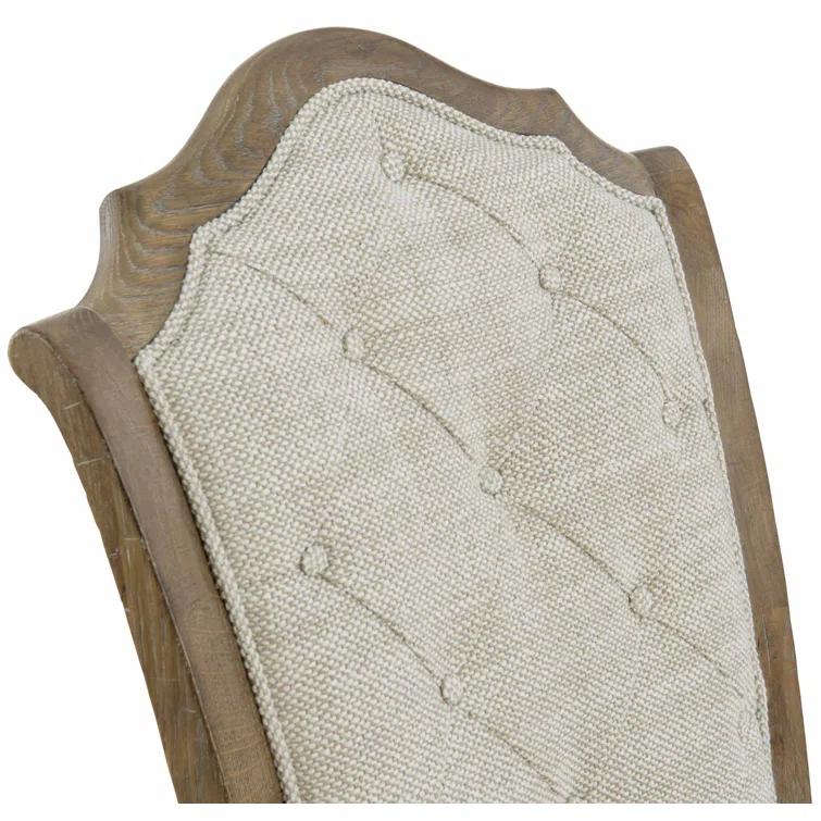 Patina 19'' H Tufted Upholstered Oak Side Chair