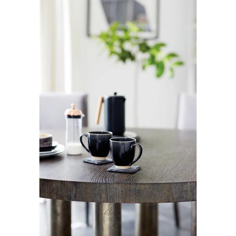 Linea Round Solid Wood Top Dining Table