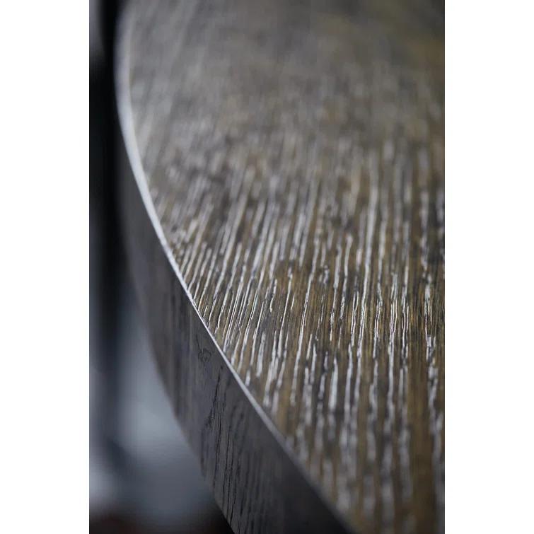 Linea Round Solid Wood Top Dining Table
