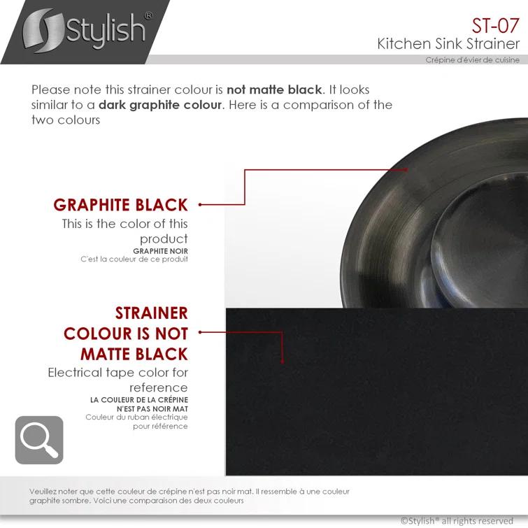 STYLISH 3.5 inch Kitchen Sink Deep Strainer with Removable Basket