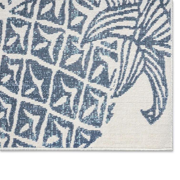 Tommy Bahama Malibu Pineapple Coastal Indoor/Outdoor Area Rug, Ivory/Navy