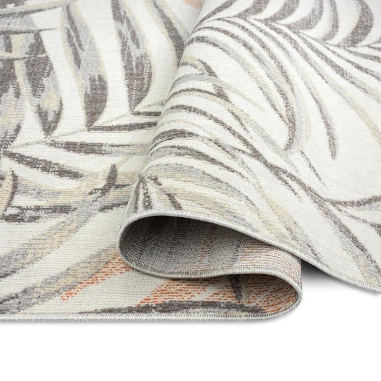Tommy Bahama Malibu Palm Springs Coastal Indoor/Outdoor Area Rug, Ivory/Rust
