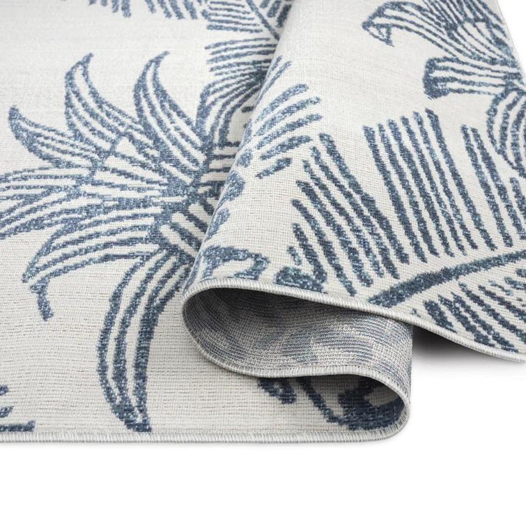 Tommy Bahama Malibu Pineapple Coastal Indoor/Outdoor Area Rug, Ivory/Navy
