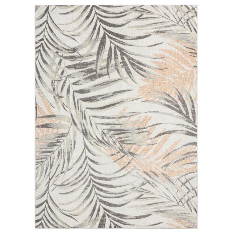 Tommy Bahama Malibu Palm Springs Coastal Indoor/Outdoor Area Rug, Ivory/Rust