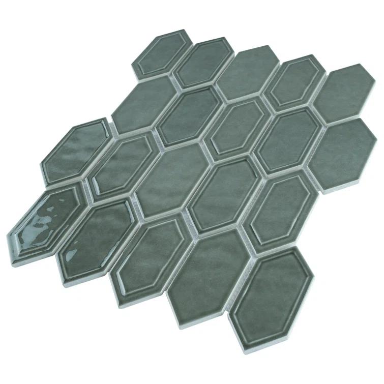 Bianca 2" x 4" Glass Grid Mosaic Wall Tile