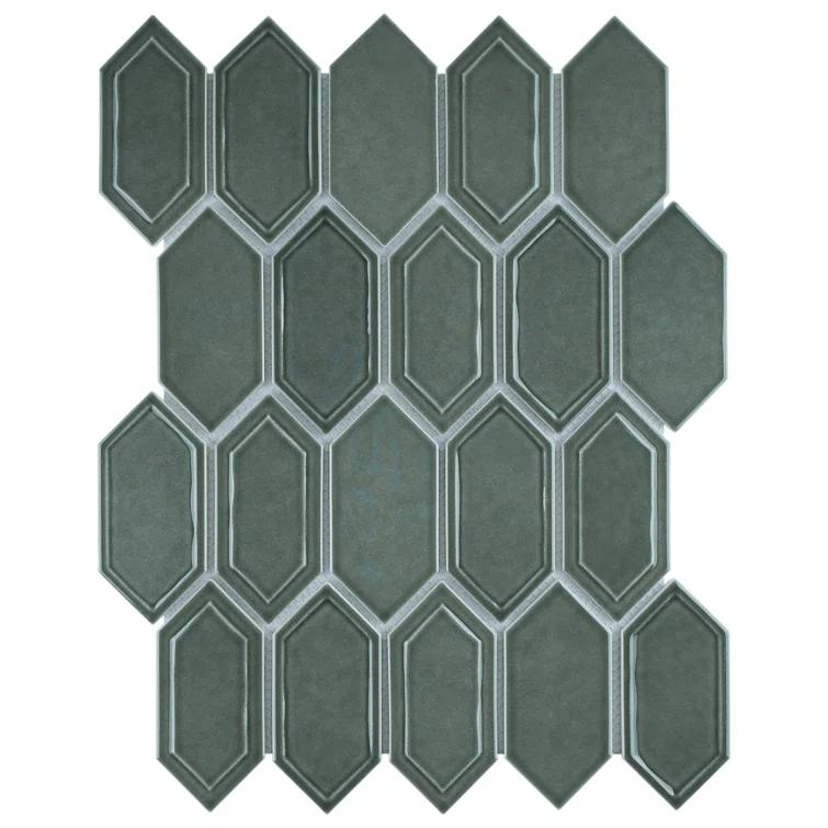 Bianca 2" x 4" Glass Grid Mosaic Wall Tile