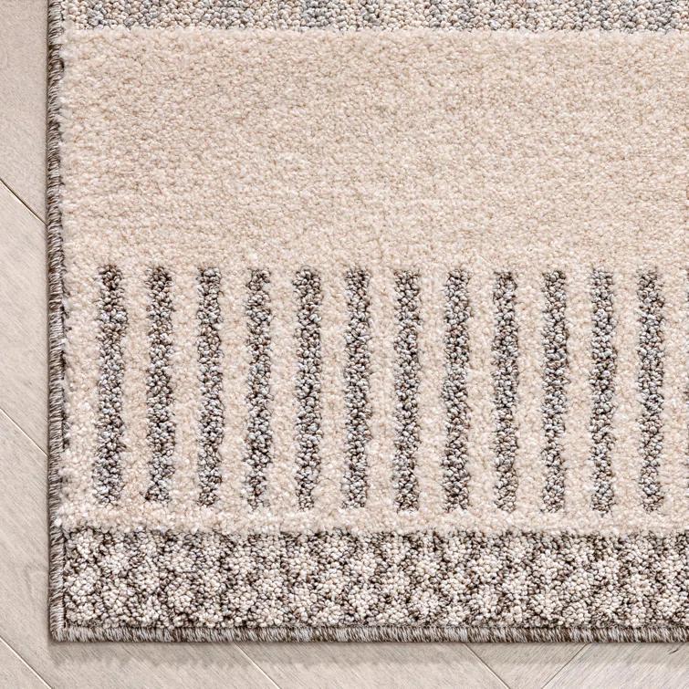 Marcone Briar Tribal Geometric Abstract Beige Looped Pile Rug