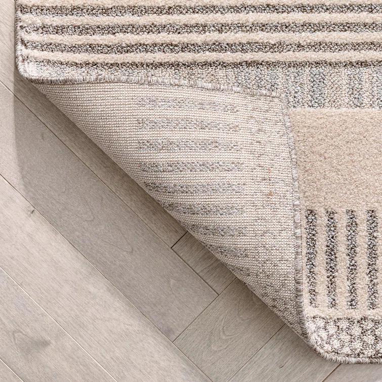 Marcone Briar Tribal Geometric Abstract Beige Looped Pile Rug