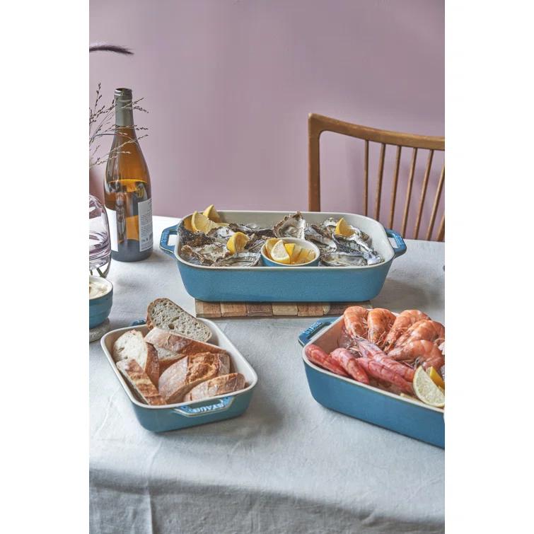 Staub ® Turquoise Rectangular Bakers, Set of 3