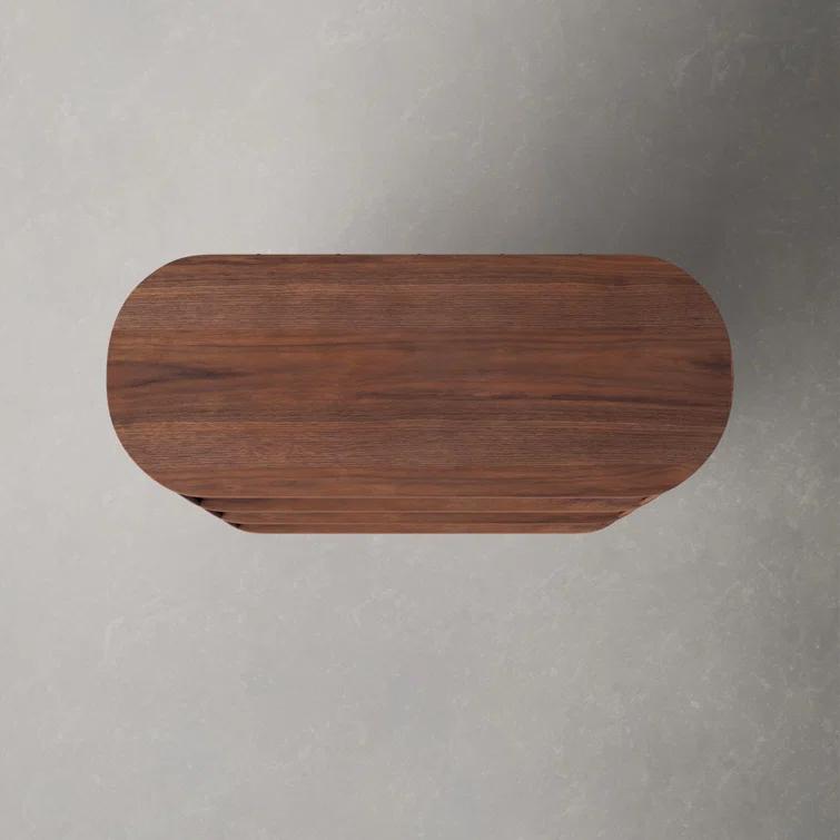Rounded Wood Slats Shelf