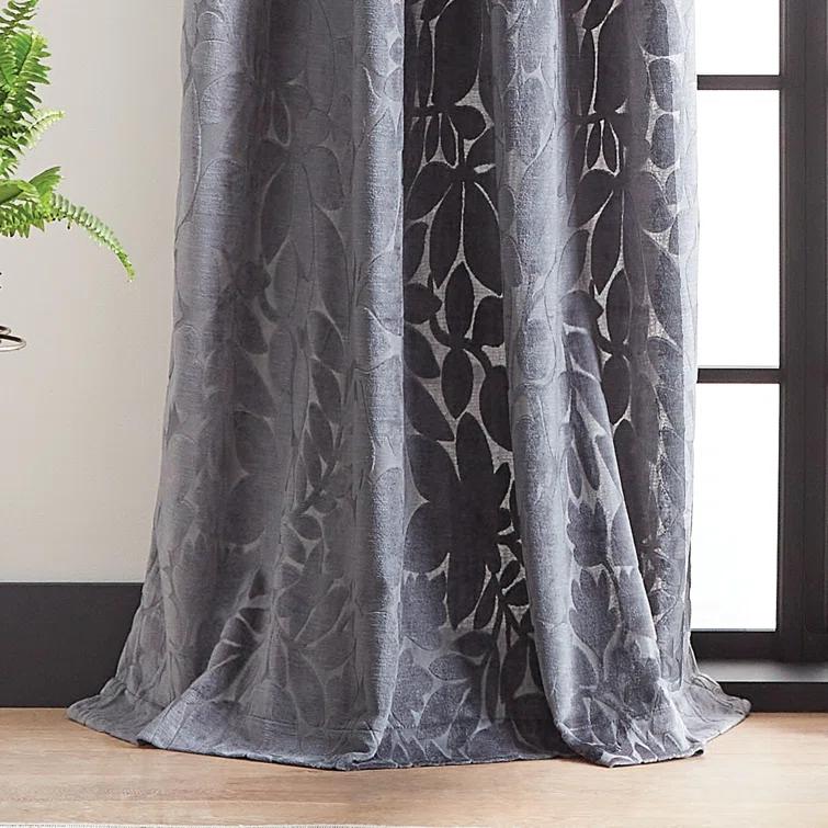 Martha Stewart Martha Stewart Sherwood Velvet Grommet Teal Curtain Panel Pair (Set Of 2) (Set of 2)