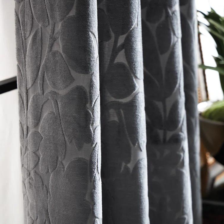 Martha Stewart Martha Stewart Sherwood Velvet Grommet Teal Curtain Panel Pair (Set Of 2) (Set of 2)