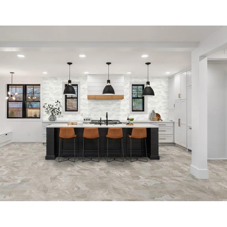 Daltile Simply Stick Mosaix 4'' W x 2'' L Natural Stone Peel and Stick Mosaic Tile