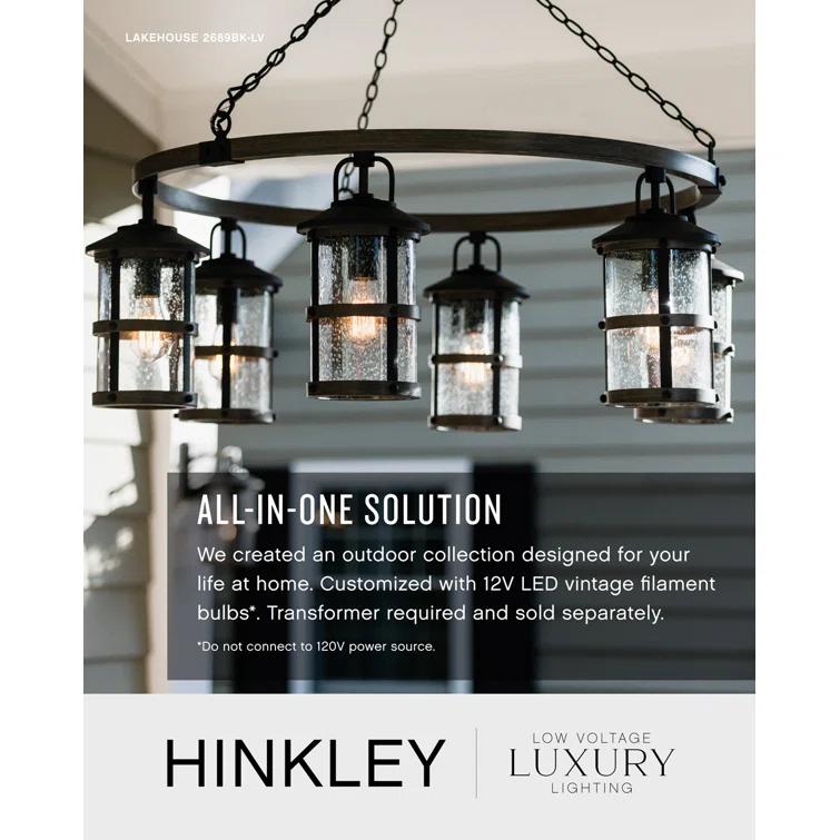Hinkley Sawyer 30" Nine-Light 12v Outdoor Candle Chandelier - LEDs Included