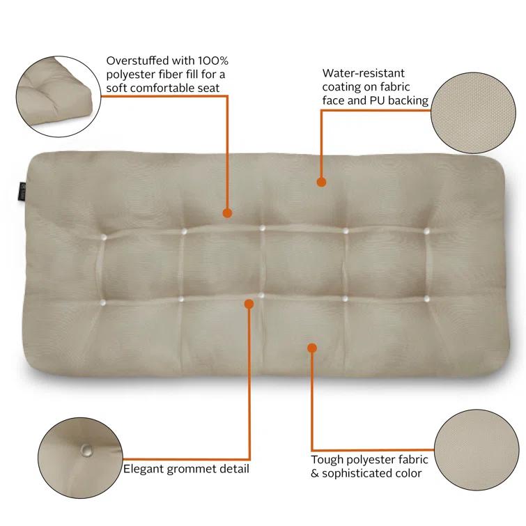 Bergholt Outdoor 5'' Bench Seat Cushion