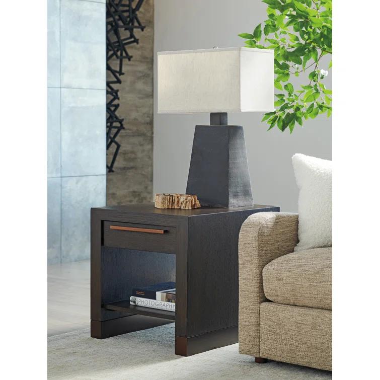 Barclay Butera Park City Solid Wood Top End Table with Storage