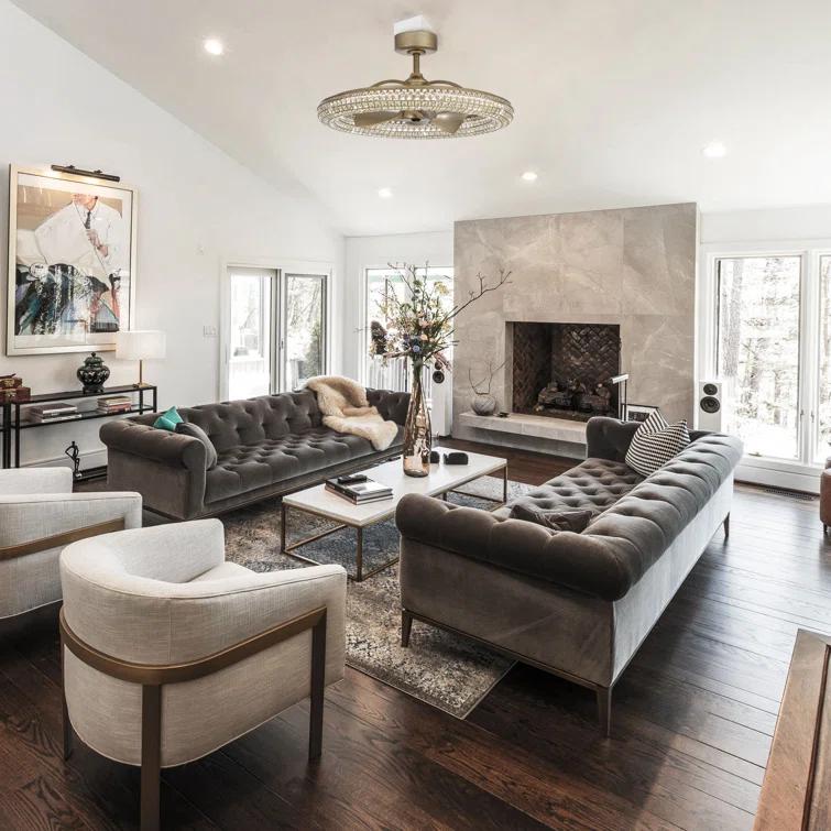 Parrot Uncle 33'' Ceiling Fan with LED Lights