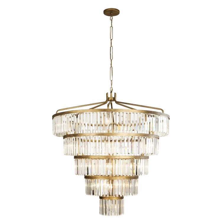 Havana Gold and Crystal 25-Light Chandelier