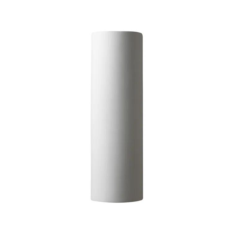 Elegant White Ceramic 17" Dimmable Wall Sconce