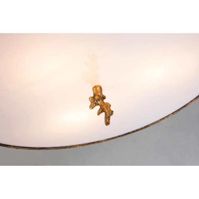 Lucas McKearn Trellis 20" 3-light Transitional Metal Flush Mount in Gold Leaf