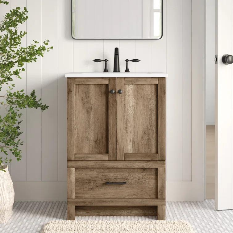 Lark Manor™ Soma 24'' Single Bathroom Vanity with Engineered Marble Top