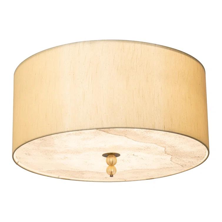 Meyda Lighting Cilindro Lujoso Fabric Semi Flush Mount