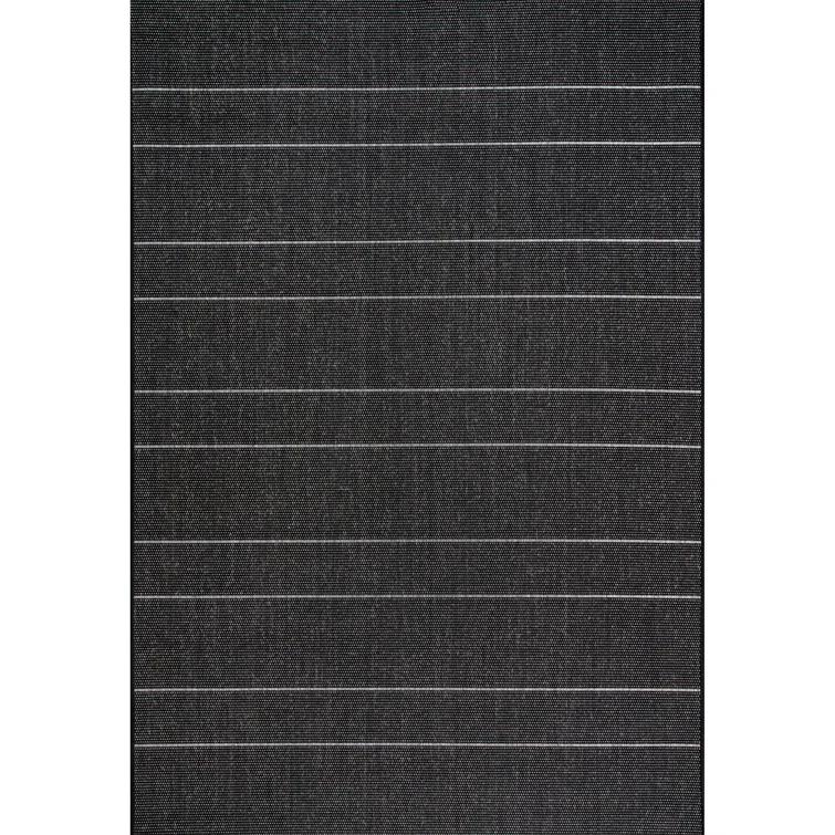Randall Striped Machine Woven / Power Loomed Indoor/Outdoor Patio Rug