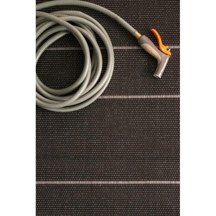 Randall Striped Machine Woven / Power Loomed Indoor/Outdoor Patio Rug