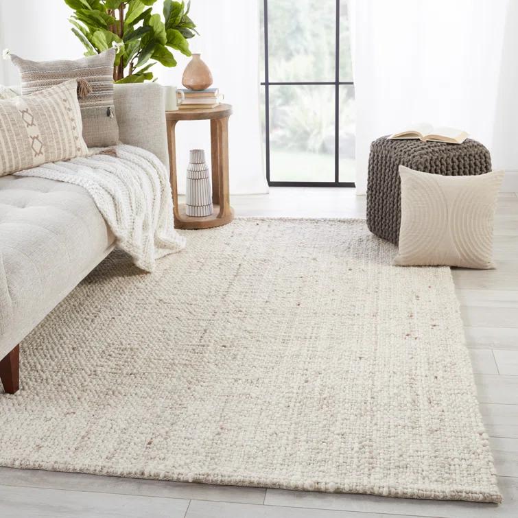 Cambridge Season Handwoven Ivory & Tan Wool Area Rug 12'x15'