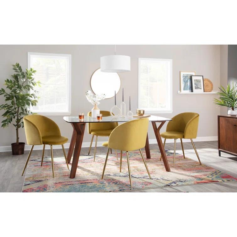 Terrance 18.5'' H Velvet Upholstered Parsons Chair