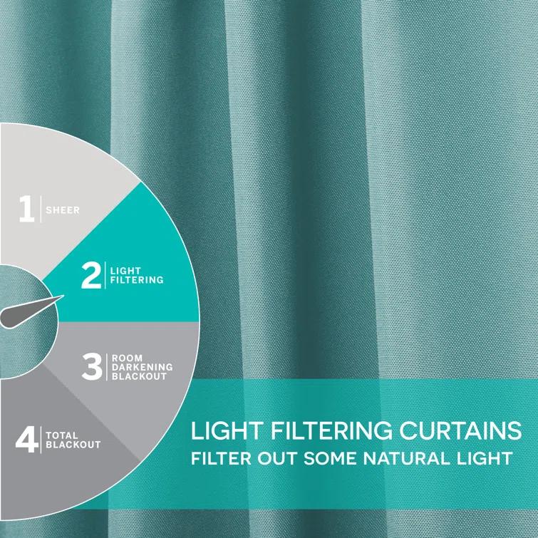 Cabana Solid Heavyweight Indoor Outdoor Curtains
