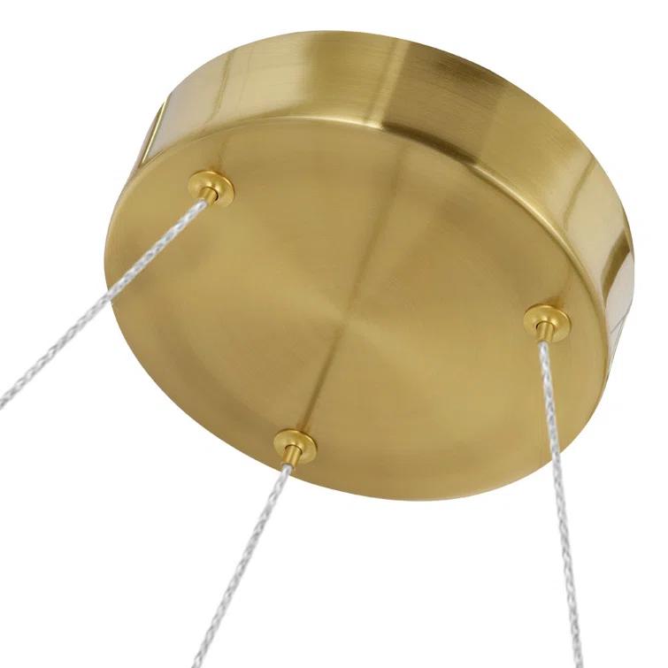 Sorrento 27-in Ring 9-Light Height Adjustable ETL Certified Integrated LED Circular Chandelier