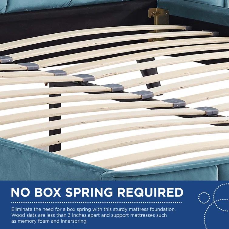 Modway Makenna Queen Upholstered Velvet Platform Bed