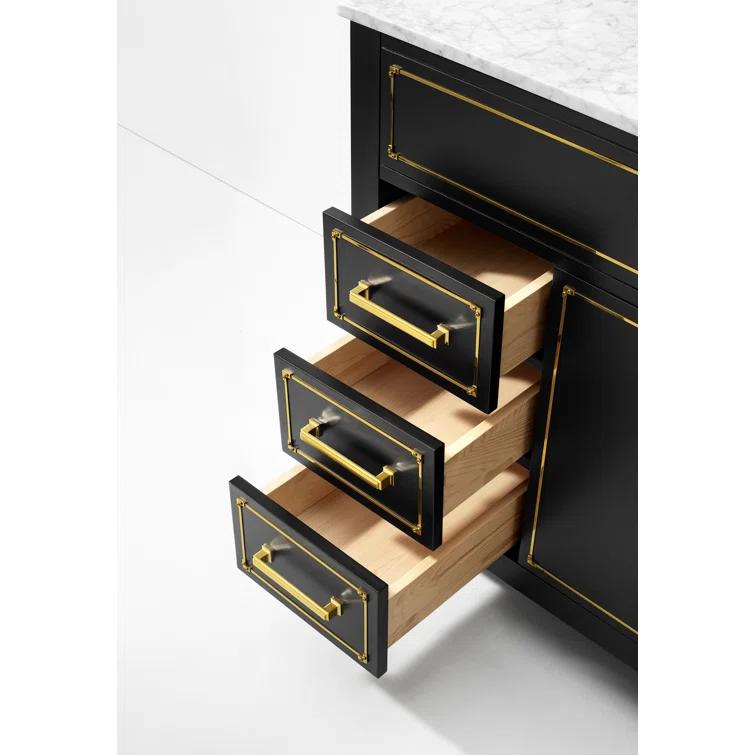 Aspen 48'' Single Bathroom Vanity with Carrara Marble Top