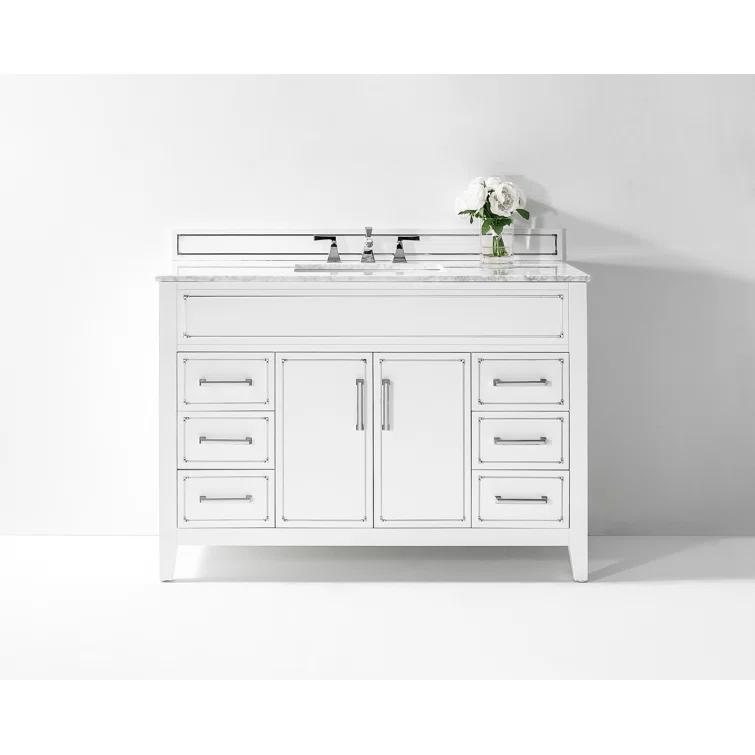 Aspen 48'' Single Bathroom Vanity with Marble Top