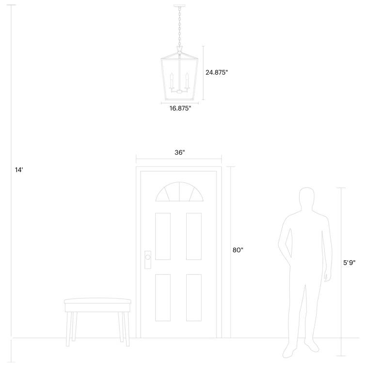 Gala Pendant Light - Brushed Nickel / 17"W